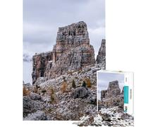 Puzzle de 1000 pièces pour Adultes Pic des Montagnes Rocheuses sous Ciel Nuageux Jeu de réflexion et d'assemblage Stimulant (Dimensions 50x75cm)