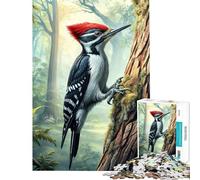 Puzzle de 1000 pièces pour Adultes Pic-Vert sur Un Arbre Puzzle de 1000 pièces Décoration intérieure Jouet éducatif et Anti-Stress Cadeau (38x26cm)