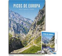 Puzzle de 1000 pièces pour Adultes Picos de Europa, Parc National, Jeux éducatifs, Développe la mémoire, Dimensions 38x26cm