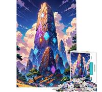 Puzzle de 1000 pièces pour Adultes Pierres recouvertes de Runes défi éducatif Difficile Jeu Relaxant Convient aux 14 Ans et Plus (50x75cm)
