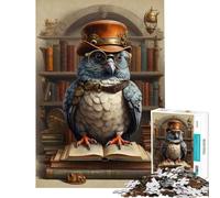 Puzzle de 1000 pièces pour Adultes Pigeon Steampunk Intelligent Jeu éducatif Anti-Stress Stimulant à réaliser Convient aux 14 Ans et Plus (50x75cm)