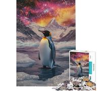 Puzzle de 1000 pièces pour Adultes Pingouin dans Le Cosmos Puzzle pour Adolescents Idéal pour se divertir à la Maison stimuler Son Cerveau et Offrir Un Cadeau d'anniversaire Original (38x52cm)
