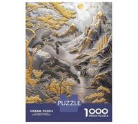 Puzzle De 1000 Pièces pour Adultes Platinum Cliffside Haven Puzzle pour Adultes Jeux Relaxants Améliorent La Mémoire Jeu Stimulant Cadeaux 70x50cm/1000pcs