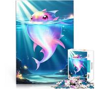 Puzzle de 1000 pièces pour Adultes Poisson-Globe Mignon et Lumineux Activité familiale Convient pour la décoration de Bureau 52x38cm
