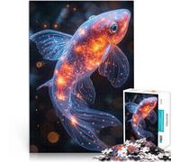 Puzzle de 1000 pièces pour Adultes Poisson Rouge Cosmique Jeu Familial Anti-Stress Défi Difficile Une œuvre d'art 38x26cm