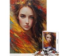 Puzzle de 1000 pièces pour Adultes Portrait Abstrait Décoration Murale Cadeau d'anniversaire Jeu de Manipulation Renforce l'amour Entre Couples Dimensions 38x52cm