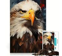 Puzzle de 1000 pièces pour Adultes Portrait d'aigle à tête Blanche Jeu de réflexion et de détente pour Un Anniversaire (38x52cm)