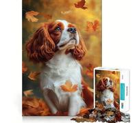 Puzzle de 1000 pièces pour Adultes Portrait de Chien d'automne Ajustement Parfait Défi cérébral Artistique Jeu de détente et de Divertissement Cadeau d'anniversaire pour l'esprit (38x26cm)