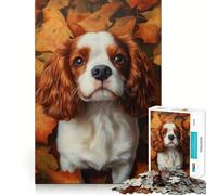 Puzzle de 1000 pièces pour Adultes Portrait de Chien en Automne Jeu d'assemblage précis Jeu de Concentration Cadeau Facile et Amusant Décoration de Noël (50x75cm)