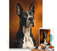 Puzzle de 1000 pièces pour Adultes, Portrait de Dogue Allemand, Jeu de Construction, pour s'amuser en Famille, renforcer Les Liens Amoureux 38x52cm