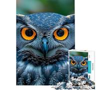 Puzzle de 1000 pièces pour Adultes Portrait de Grand-duc d'Amérique Jeu Familial Cadeau d'anniversaire Unique Idée Cadeau pour Noël et Les fêtes (Dimensions 50x75cm)