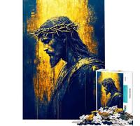 Puzzle de 1000 pièces pour Adultes Portrait de Jésus-Christ Puzzle pour Adolescents Jeu Amusant Assemblage de Motifs Cadeau Unique d'anniversaire et de Noël (Taille 38x52cm)