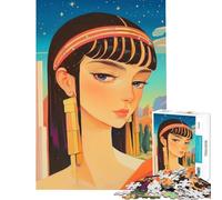 Puzzle de 1000 pièces pour Adultes Portrait de la Reine égyptienne Jeu Difficile et Stimulant Cadeau Anti-Stress pour Femmes À partir de 14 Ans (50x75cm)