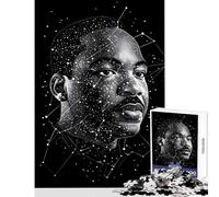 Puzzle de 1000 pièces pour Adultes Portrait de Martin Luther King Jr Décoration intérieure Jeu Pratique Idéal pour Un échange de Cadeaux Stimule la motricité Fine et Le Cerveau Dimensions 38x26cm
