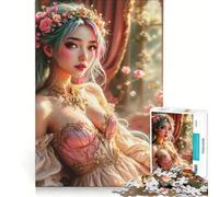 Puzzle de 1000 pièces pour Adultes, Portrait de Princesse de Conte de fées, Jouet éducatif, Difficile et Stimulant, liste de souhaits avec Le Père Noël 50x75cm