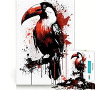 Puzzle de 1000 pièces pour Adultes Portrait de Toucan Découpe serrée Jeu de réflexion Amusant et Stimulant Activité de Loisirs et d'anniversaire (50x75cm)