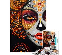 Puzzle de 1000 pièces pour Adultes Portrait du Jour des Morts Jeu de Puzzle Manuel Course de Vitesse Idéal comme Cadeau pour Toute la Famille (Taille 38x26cm)