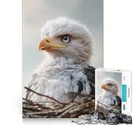 Puzzle de 1000 pièces pour Adultes Portrait d'un bébé Aigle Découpe précise Jeu de réflexion Artistique Loisirs créatifs Cadeau d'anniversaire Amusant (50x75cm)