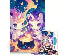 Puzzle de 1000 pièces pour Adultes Potion de Licorne Jeu de logique,découpe de précision,Bords Lisses, pour Les réunions de Famille (38x26cm)