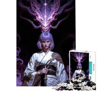 Puzzle de 1000 pièces pour Adultes pour Une Fille samouraï avec Un Esprit Dragon Idéal pour Un Anniversaire ou Noël Jeu de Puzzle à Monter soi-même pour Femmes (14 Ans et Plus) 38x52cm