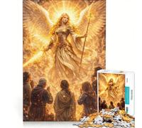 Puzzle de 1000 pièces pour Adultes Priez l'archange Gabriel Jeu de réflexion Difficile Cadeau Original pour Un Anniversaire ou Noël 50x75cm