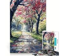 Puzzle de 1000 pièces pour Adultes Promenade d'automne Découpe soignée Décoration Jeu Amusant et Relaxant pour Un Anniversaire ou Un Loisir (38x52cm)