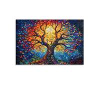 Puzzle de 1000 pièces pour Adultes, Puzzle 3D, Images Haute résolution, décoration intérieure, Salon, décoration Murale.Arbre coloré et féerique 26x38cm
