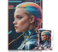 Puzzle de 1000 pièces pour Adultes, Puzzle Abstrait de Science-Fiction pour Femmes, Jeu intellectuel Amusant et Humoristique, Cadeau d'anniversaire, Dimensions : 38x52cm