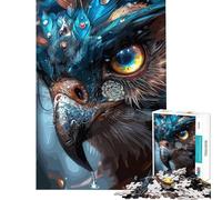 Puzzle de 1000 pièces pour Adultes Puzzle Abstrait Hibou Jouet à Monter soi-même Décoration Murale Cadeau Unique pour Anniversaire et Noël (Dimensions 38x26cm)