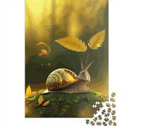 Puzzle de 1000 pièces pour Adultes - Puzzle carré en Bois représentant Un Escargot - Décoration intérieure - Idée Cadeau - 1000 pièces (75 x 50 cm)