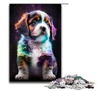 Puzzle de 1000 pièces pour Adultes Puzzle Chiot Univers Mignon Décoration Murale Anti Stress 75x50cm