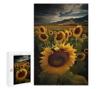 Puzzle de 1000 pièces pour Adultes - Puzzle de Fleurs, tournesols et mer - Moderne, coloré et Amusant - Unique, Difficile et Stimulant - Grand Format - Jeu de Puzzle - Jouet - Cadeau - 50 x 70 cm