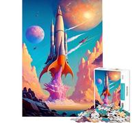Puzzle de 1000 pièces pour Adultes Puzzle de Lancement de fusée pour Adultes Jeu Pratique d'analyse et de logique Cadeaux Uniques pour Un Anniversaire ou Noël (Dimensions 38x52cm)