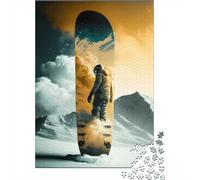 Puzzle de 1000 pièces pour Adultes, Puzzle de Snowboard, Puzzles en Bois pour Enfants, Jouets de Divertissement Familial, 1000 pièces (75 x 50 cm)