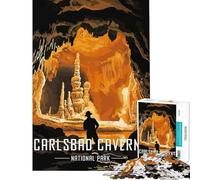 Puzzle de 1000 pièces pour Adultes Puzzle du Parc National des grottes de Carlsbad Puzzles pour Adolescents Jeux de Famille Cadeau d'anniversaire activités Amusantes à la Maison (Taille 38x52cm)