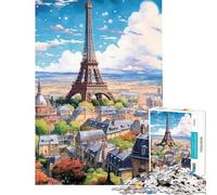 Puzzle de 1000 pièces pour Adultes Puzzle épique Paris Tour Eiffel Puzzle pour Adultes Jouet à Monter soi-même Anti-Stress Activité ludique à la Maison (Dimensions 38x26cm)