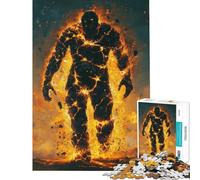 Puzzle de 1000 pièces pour Adultes Puzzle Golem de Lave Jeu Manuel décoration intérieure Cadeau d'anniversaire (Taille 50x75cm)