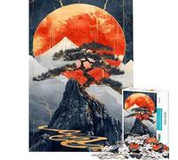 Puzzle de 1000 pièces pour Adultes Puzzle Kintsugi d'arbre Japonais Jeu Manuel décoration intérieure Cadeau d'anniversaire (Taille 38x26cm)