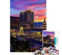 Puzzle de 1000 pièces pour Adultes Puzzle Las Vegas Jeu Amusant d'analyse et de logique Niveau Difficile et Stimulant (Dimensions 38x26cm)