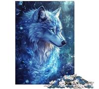 Puzzle de 1000 pièces pour Adultes Puzzle Lumineux Enchanted Wolf pour Adolescents idéal pour se divertir à la Maison stimuler Son Cerveau Cadeau d'anniversaire Original (38x52cm/1000 pièces)