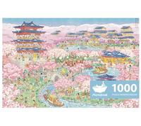 Puzzle de 1000 pièces pour adultes, puzzle MOMIBOOK de rêve de fleur de cerisier, image de peinture, cadeau pour femme, soulager le stress, prévenir la démence sénile, améliorer les compétences de