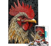 Puzzle de 1000 pièces pour Adultes Puzzle mosaïque représentant Un Coq Jeu Manuel Idéal pour se détendre à la Maison Cadeau Unique pour Un Anniversaire ou Noël (Dimensions 38x26cm)
