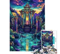 Puzzle de 1000 pièces pour Adultes Puzzle Mystique sur Le thème des Temples asiatiques Jeu de réflexion d'analyse et de logique Cadeau Unique pour Un Anniversaire ou Noël (Dimensions 38x52cm)