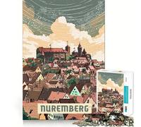 Puzzle de 1000 pièces pour Adultes,Puzzle Nuremberg,Bords précis,Jeu de logique Artistique,Moment de détente et de Divertissement,Cadeau Festif (38x52cm)