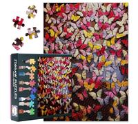 Puzzle de 1000 pièces pour adultes, puzzle papillon coloré, jeu d'adresse pour toute la famille, puzzle papillon pour adultes à partir de 6 ans, taille finie 50 x 70 cm
