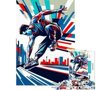 Puzzle de 1000 pièces pour Adultes Puzzle Parkour WPAP coloré décoration Murale Cadeau d'anniversaire Jeu Stimulant (50x75cm)