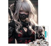 Puzzle de 1000 pièces pour Adultes Puzzle Samouraï Ninja Jeu Anti-Stress Améliore la mémoire Cadeau Unique pour Un Anniversaire ou Noël (38x26cm)