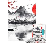 Puzzle de 1000 pièces pour Adultes Puzzle Traditionnel Chinois Serein Jeu Relaxant d'analyse et de logique pour Les Amateurs de Jeux (Taille 38x26cm)