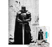 Puzzle de 1000 pièces pour Adultes Puzzle Vintage du Chevalier templier Jouet à Monter soi-même Décoration Parfaite Défi éducatif (Dimensions 75x50cm)