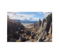 Puzzle de 1000 pièces pour adultes - Puzzles stimulants pour nuits de jeu, rochers - Puzzle en bois personnalisé pour photo de famille, taille finie : 74,9 x 50 cm